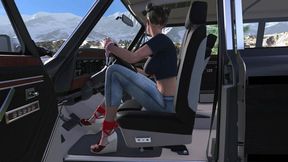 Jeep Wagoneer Cranking Template - Norina in Wedge Espadrilles 1080p