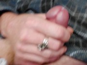 Thick cock oozing hot jizz