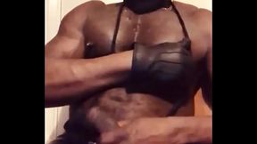 Part 1 Black Muscle Verbal BBC Masked Porn Edging Session