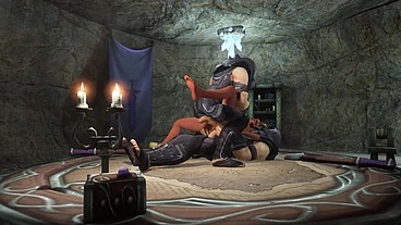 Redhead Elf has Threesome with 2 Hooded Guys - Warcraft Parody
