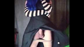 DashaNoihara #24 - Playing with a big fan in pantyhose and stockings