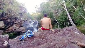 I stroked my dick near the waterfalls in Minas Gerais