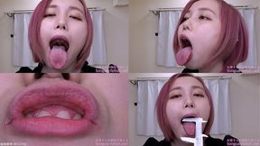 Nene Tanaka - Erotic Long Tongue and Mouth Showing - wmv