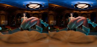 Faye Valentine Ashe on a Crossed Legged Cowgirl Ride