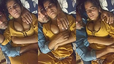 I play with my hot chubby wife boobs