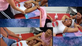 Part 3 Gloria Tickling in armpits and abdomen