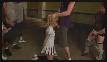 Blonde Cheerleader Emma Haize Interracial Gangbang