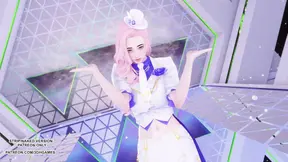 Alien Seraphine wows in sexy 3D anime dance