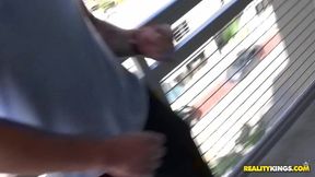 Hot MILF Natalie Lovenz sucks big cock before she is fucked and jizzed