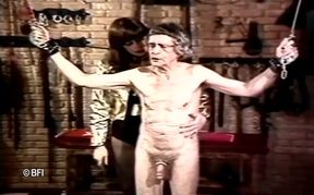 Granny suffering and pleasure.