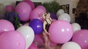 Harley Quinn Big Stuffed Balloons Ride & Mass Pop Compilation