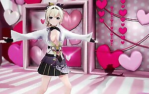 Kazama Iroha Hentai Undress Dance Lap Tap Love MMD 3D HoloLive Samurai Girl DARK PURPLE EYES