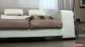 Ebony woman oiled up and gets her ass slammed