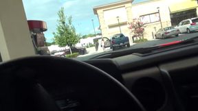 Public driving with a huge buttplug