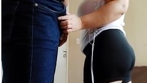 FIT GIRL with a perfect ass DRY HUMPING sex from jeans - FREE WV