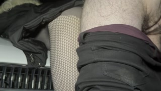 Japanese Sub Wife Outdoor Debut! Anal Sex On The Hood With Anal Creampie!