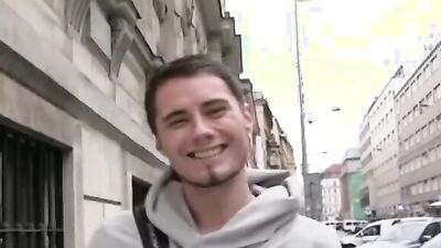 Czech Hunter takes a hot shower & gives a steamy handjob in a steamy hot tub