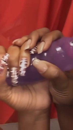 Black on Black Lesbian Threesome and Sex Toy