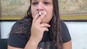 Performing Fetish by Smoking and Cumming