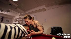 Chubby snowbunny loves her some dark BBC