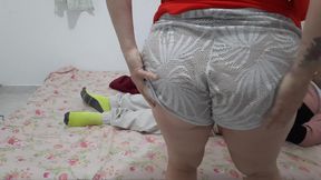 Cumming Inside the Big-breasted Blonde's Pussy.