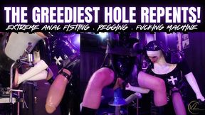 (1080P) THE GREEDIEST HOLE REPENTS - Vivienne l'Amour EXTREME ANAL with FISTING, GIANT STRAPON PEGGING AND EXTREME FUCKING MACHINE STRETCHING