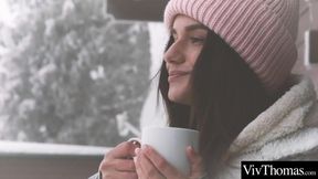 Cute lesbian licks girlfriends pussy before sixty-nining each other