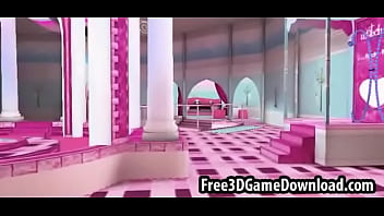 Beautiful 3d cartoon pink palace where you can fuck