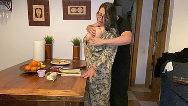 MY STEPMOM WAS IN THE KITCHEN AND I HAD TO FUCK HER!