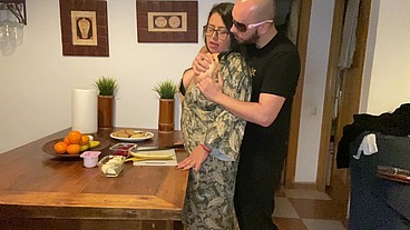 MY STEPMOM WAS IN THE KITCHEN AND I HAD TO FUCK HER!