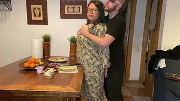 MY STEPMOM WAS IN THE KITCHEN AND I HAD TO FUCK HER!