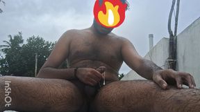 Mallu Man Nude Masturbation in Rain