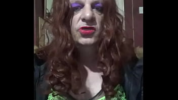 crossdresser loves to give himself a machine masturbation part 1