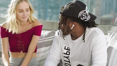 Petite blonde Alicia Williams is hungry for some black sausage