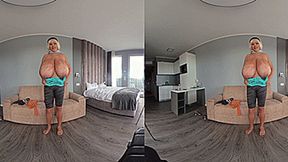 VR180 3D - Roxi tries on 2 lovely Bras Pt 2 (Clip No 2849 - wmv version)