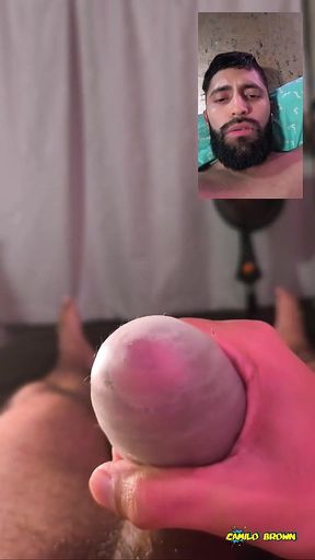 Using a Tenga Egg on My Big Uncut Cock Filling It with Cum and Letting It Drip Onto My Mouth