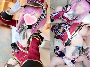 Genshin Impact Cosplaying  Charlotte Cowgirl and Glove-Handjob Triple Finish
