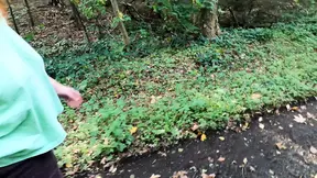 Punished bare naked tits slapped hard on hiking trail