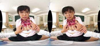 Attractive asian teen seductress crazy VR video