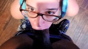 White Slut Wife Doing What She Loves Best Sucking Big Black Cock BBC