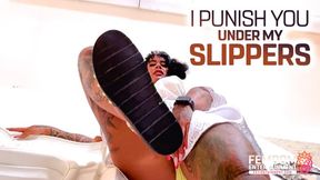 I punish you under my slippers! you get kicked ( Giantess Feet & Trampling POV w Lady Nisha ) - FULL HD MP4