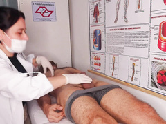 ere o na frente da enfermeira