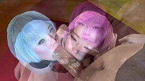 two girl will do everything for the cum of the king