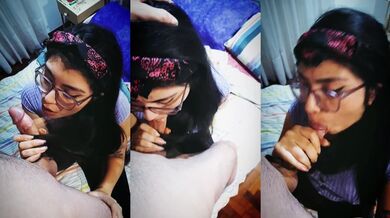 Extreme Blowjob and Cum on her Long Hair