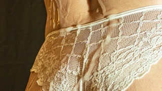 MILF takes a cum bath.