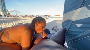 sucking dick on public beach
