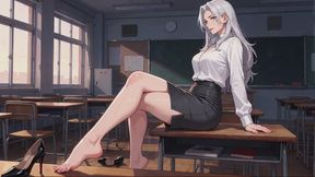 Foot Fetish Stories #15: Detention Under My Silver Heels