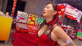 Mysterious Chinese Girl Mio Gets Fucked At Vibrant Night Market Stall