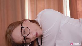 Mary Cosplays Mary Satome and Plays with Two Toys