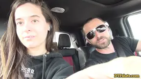 DTF Sluts have wild sex in car with Abbie Maley and James Deen